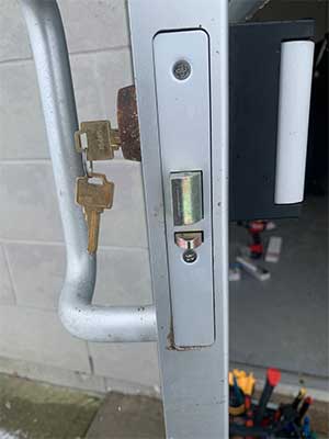 Installation of new push lock system
