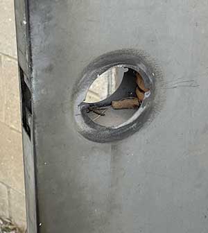 Image of storeroom lock removed